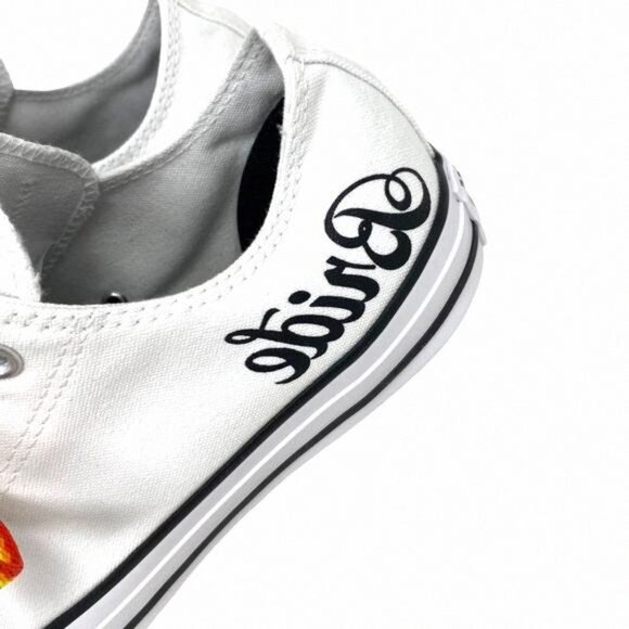 Converse Ctas OX Low Wedding White Canvas Women's Multi 171213C- Custom Sneakers - Picture 8 of 11